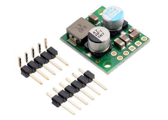 Step-Down Voltage Regulator D36V28Fx, with included hardware.