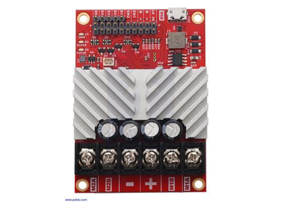 RoboClaw 2x30A/2x45A Motor Controller (V6B), top view.