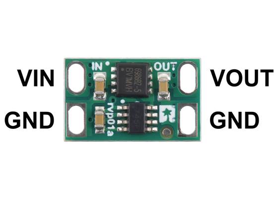 Pololu 10A/12A Reverse Voltage Protector pinout.