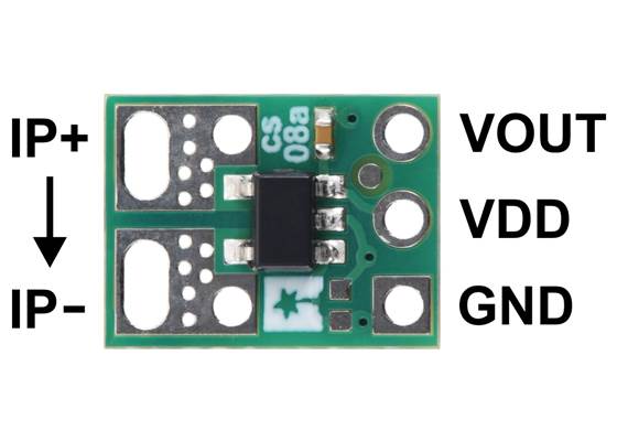 ACS3704x Current Sensor Micro Carrier pinout.