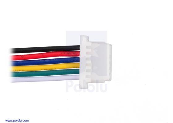 6-pin female JST SH-style connector. (1)