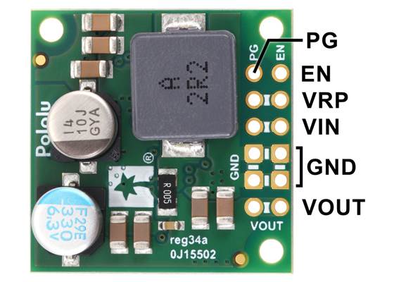Pinout of the Step-Down Voltage Regulator D42V55Fx.