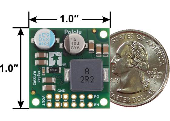 Step-Down Voltage Regulator D42V55Fx, bottom view with dimensions.