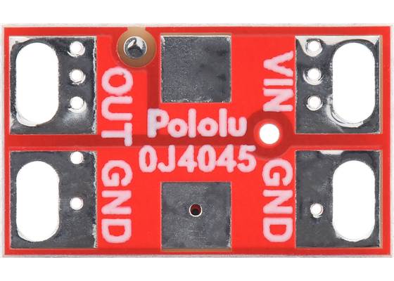 Pololu Reverse Voltage Protector, 4-75V, 8A, bottom view.