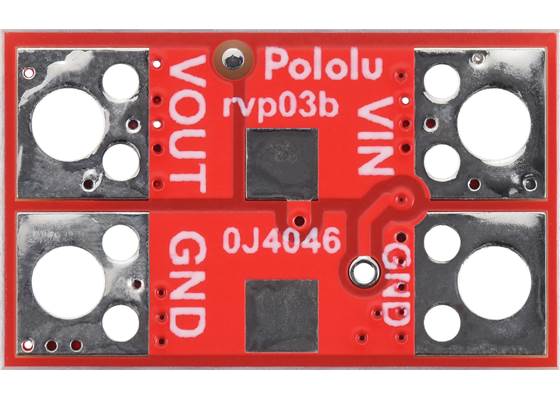 Pololu Reverse Voltage Protector, 4-75V, 17A, bottom view.