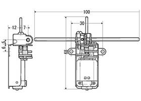 Tamiya 70103 Universal Gearbox Kit dimensions in mm