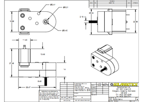 Solarbotics GM6 gearmotor dimensions (in mm)