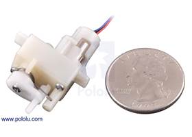 Solarbotics GM10 geared pager motor next to quarter