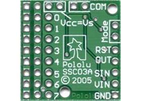 Pololu Micro Serial Servo Controller, back of PCB