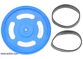 Pololu - Futaba servo wheels come with two rubber bands for tires