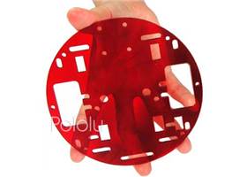 Pololu Round Robot Chassis RRC01A, transparent red