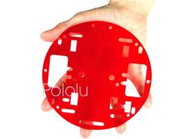 Pololu Round Robot Chassis RRC01A, solid red