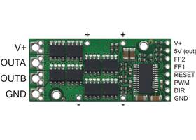 Pololu high-power motor driver top view
