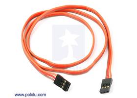 24" (600 mm) female-female RC servo extension cable