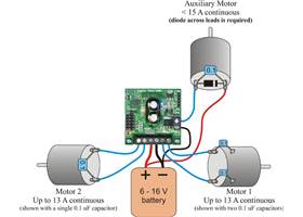 TReX motor connections (single battery)