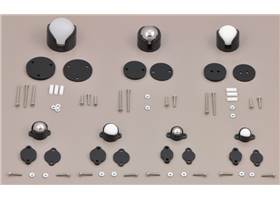 A variety of Pololu ball casters