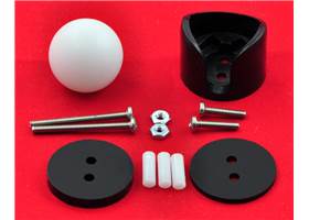Pololu ball caster with 3/4 inch plastic ball with included hardware