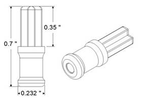 Pololu GM6/GM7 adapter for LEGO wheels dimensions
