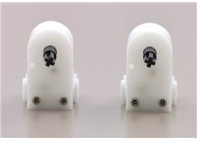 2mm shaft adapters for LEGO wheels on 120:1 mini plastic gearmotors with offset outputs