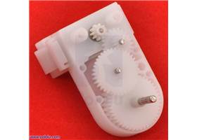 Pololu mini plastic gearmotor offset output with opened gearbox