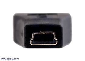 USB mini-B male connector on the USB adapter A to mini-B