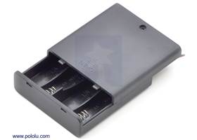 4-AA battery holder, enclosed with switch
