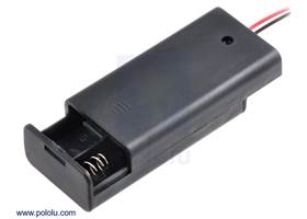 2-AA battery holder, enclosed with switch