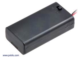 2-AA battery holder, enclosed with switch (1)