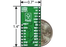 A4983/A4988 stepper motor driver carrier with voltage regulators with dimensions