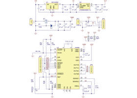 Schematic diagram of the md09a A4988 stepper motor driver carrier with regulators