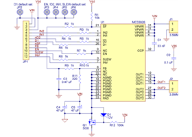 Schematic diagram of the MC33926 motor driver carrier