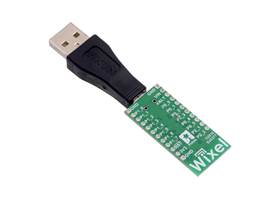 Together, the USB Adapter A to Mini-B and a Pololu Wixel wireless module can make a compact USB dongle