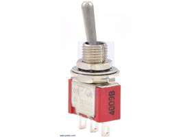 Toggle switch: 3-pin, SPDT, 5A