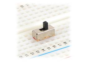 Mini slide switch in a solderless breadboard
