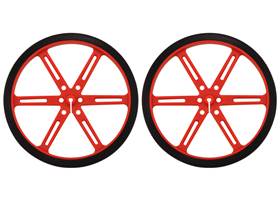 Pololu wheel 90x10mm pair – red