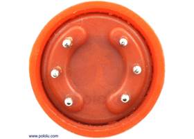 Gas sensor with orange plastic case bottom view