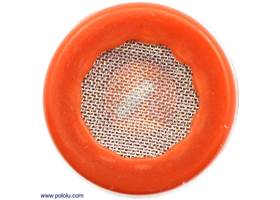 Gas sensor with orange plastic case top view