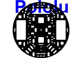 Pololu 5" round robot chassis RRC04A, solid black