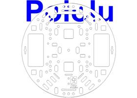 Pololu 5" round robot chassis RRC04A, solid white