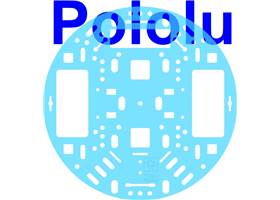 Pololu 5" round robot chassis RRC04A, transparent light blue