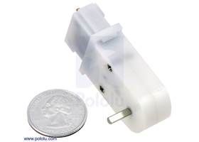 Mini plastic gearmotor 90-degree 3mm D-shaft output