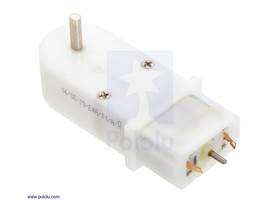 Pololu - 120:1 mini plastic gearmotor, 90-degree 3mm D-shaft output, extended motor shaft