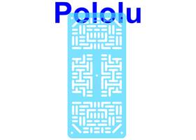 Pololu RP5/Rover 5 expansion plate RRC07A (narrow) transparent light-blue