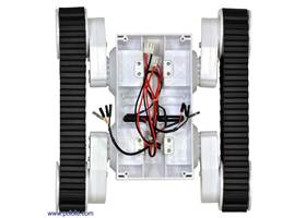 Dagu Rover 5 tracked chassis with encoders, top view