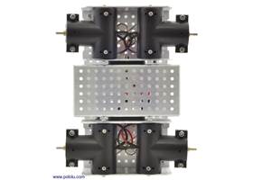 Bottom view of Dagu Wild Thumper 4WD chassis (silver version)