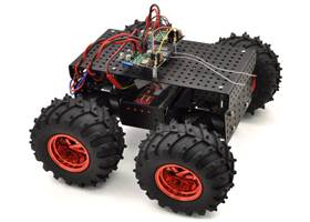 Two Pololu Simple Motor Controllers enable mixed RC-control of Dagu Wild Thumper 4WD all-terrain chassis