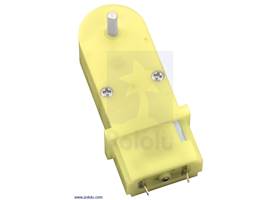 180:1 mini plastic gearmotor 90-degree 3mm D-shaft output