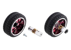 12mm Hex Wheel Adapter for 3mm Shaft on a Micro Metal Gearmotor