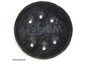 Gas sensor with metal case bottom view