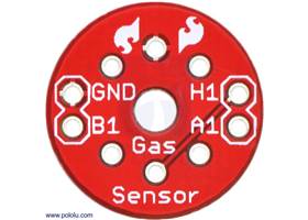 Sparkfun MQ gas sensor carrier, top view